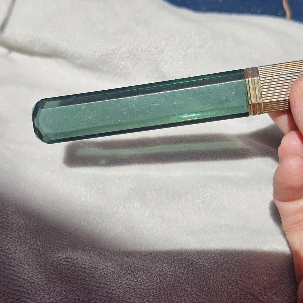 Prisma Jade Green Laslo Mikasa Dinner Knives Set Of‎ 8 Faceted Acrylic Japan